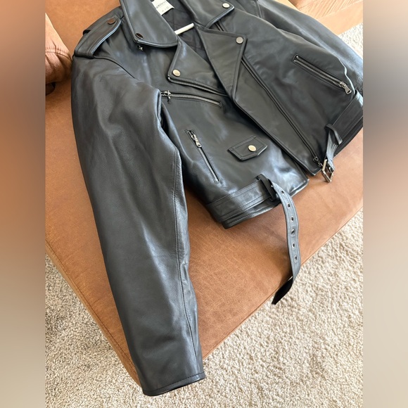 House of CB ‘Lumia’ Black Leather Jacket size Medium - Picture 11 of 17